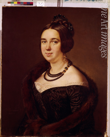 Tropinin Vasili Andreyevich - Portrait of Countess Alexandra Alexeevna Obolenskaya, née Mazurina (1817-1885)