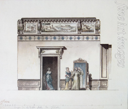 Quarenghi Giacomo Antonio Domenico - The Pavlovsk Palace. Design for the dressing room