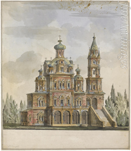 Quarenghi Giacomo Antonio Domenico - Project for the Church of the Dormition of the Theotokos at the Pokrovka Street in Moscow
