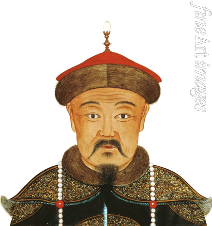 Unbekannter Künstler - Porträt von Kublai Khan (1215-1294)