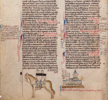 Paris Matthew - Two Templars on one horse (From Chronica maiora I by Matthew Paris)