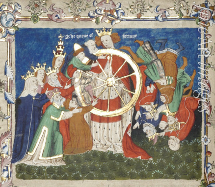 Anonymous - The Wheel of Fortune (from an manuscript of Troy Book by John Lydgate)