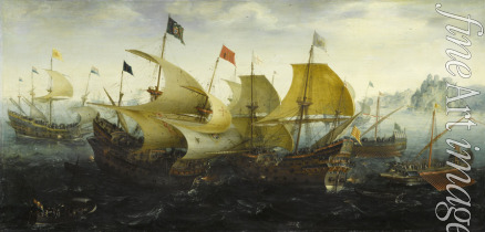 Aert Anthonisz. (Aert van Antum) - Die Seeschlacht von Cádiz