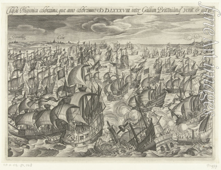Unbekannter Künstler - Der Untergang der spanischen Armada 1588