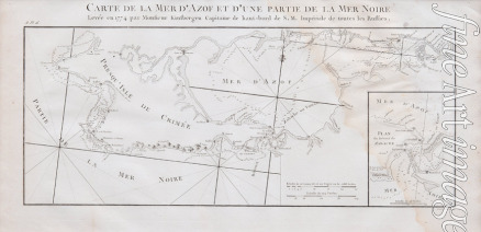 Kinsbergen Jan Hendrik van - Karte der Halbinsel Krim und des Asowschen Meeres