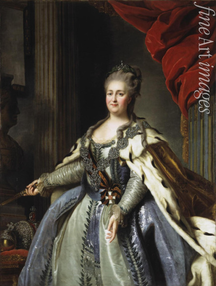 Rokotov Fyodor Stepanovich - Portrait of Empress Catherine II (1729-1796)