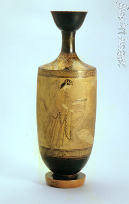 Pan-Maler Vasenmaler von Attika - Artemis mit einem Schwan. Lekythos, weißgrundig