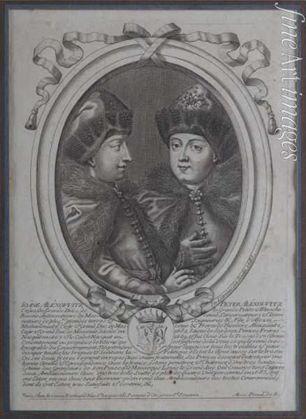 Larmessin Nicolas III. de - Die Zaren Iwan Alexejewitsch und Pjotr Alexejewitsch von Russland