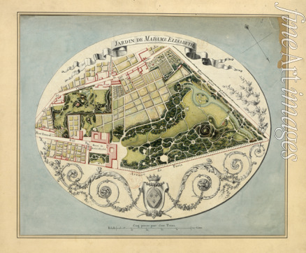 Huvé Jean-Jacques - Plan von Landsitz Montreuil von Madame Elisabeth