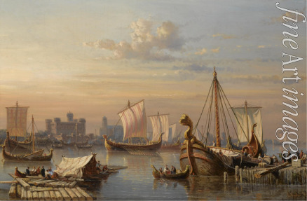 Koster Everhardus - Wikingerschiffe auf der Themse