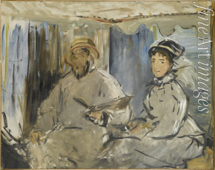 Manet Édouard - Der Maler Monet in seinem Atelier