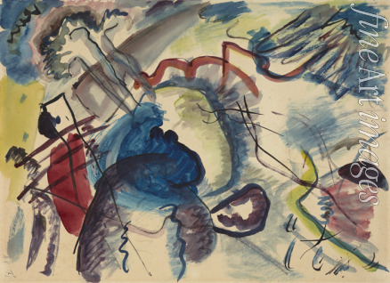 Kandinsky Wassily Vasilyevich - Sketch for Painting with White Border (Entwurf zum Bild mit weissem Rand)