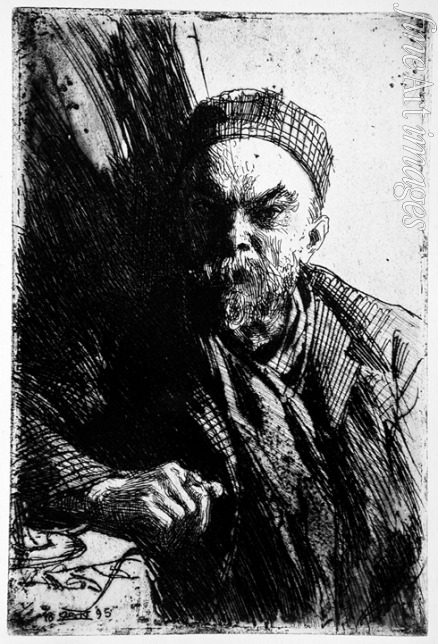 Zorn Anders Leonard - Porträt von Dichter Paul Verlaine (1844-1896)