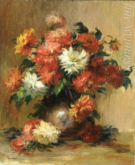 Renoir Pierre Auguste - Still life with dahlias