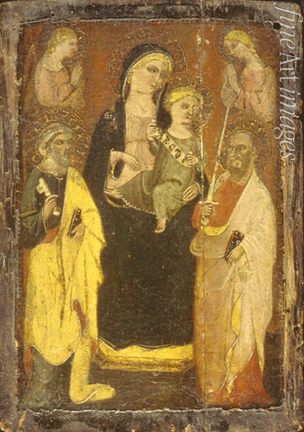 Meister von San Jacopo a Muciano - Thronende Madonna mit Kind und Heiligen Peter und Paul