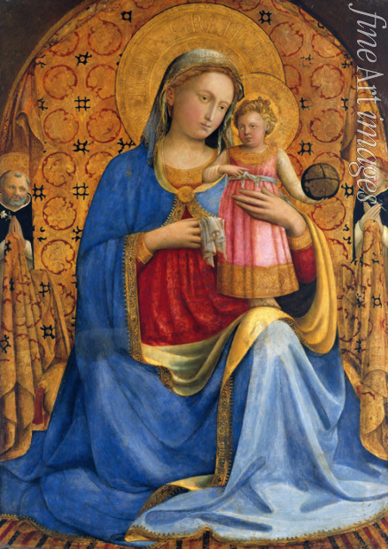 Angelico Fra Giovanni da Fiesole - Thronende Madonna mit den Heiligen Dominik und Petrus Martyr (Madonna der Demut)