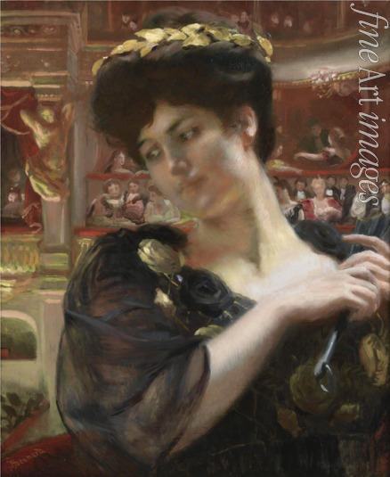 Besnard Paul-Albert - La Comédie-Française. Portrait of the actress Gabrielle Réjane (1856-1920)
