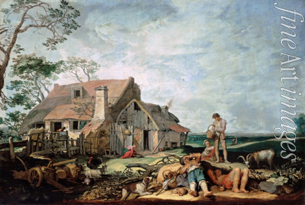 Bloemaert Abraham - Landscape with Peasants Resting, Tobias and the Angel