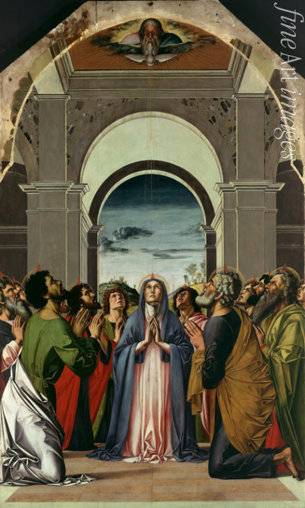 Vivarini Alvise - The Descent of the Holy Spirit. Central Panel of Polyptich of the Pentecost