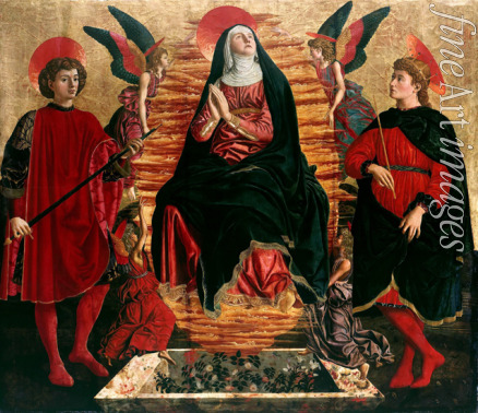 Andrea del Castagno - Assumption of the Virgin with Saints Julian and Minias