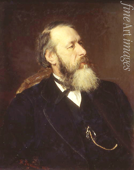Repin Ilya Yefimovich - Portrait of the critic Vladimir Stasov (1824-1906)