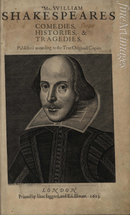 Droeshout Martin - Titelseite der ersten Shakespeare Folio-Ausgabe