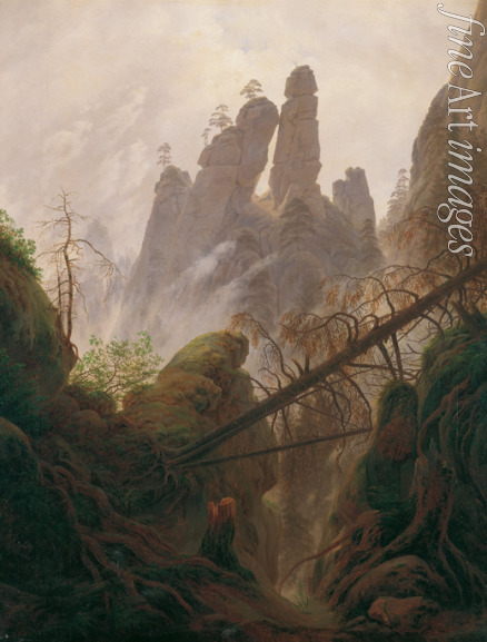 Friedrich Caspar David - Rocky Landscape in the Elbe Sandstone Mountains