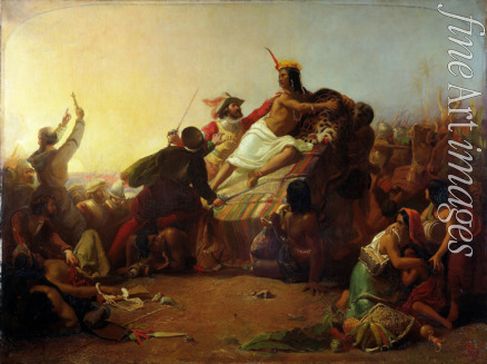 Millais John Everett - Pizarro Seizing the Inca of Peru