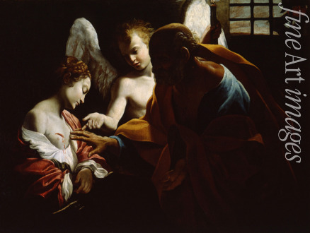 Lanfranco Giovanni - Saint Agatha Attended by Saint Peter and an Angel in Prison