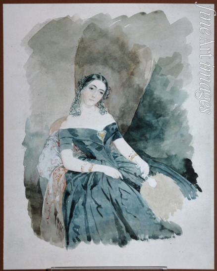 Sadownikow Wassili Semjonowitsch - Porträt von Leonilla Iwanowna Barjatinskaja, Prinzessin zu Sayn-Wittgenstein (1816-1918)