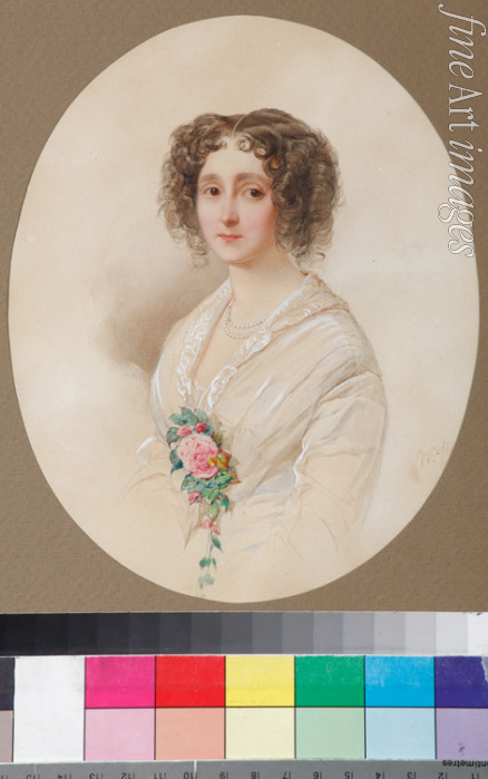 Hau (Gau) Vladimir (Woldemar) Ivanovich - Portrait of Alexandra Mikhaylovna Chelishcheva (1816-1913)