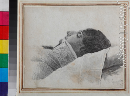 Afanasjew Konstantin Jakowlewitsch - Dmitri Wenewitinow (1805-1827) auf dem Sterbebett