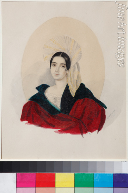 Ossokin (Assokin) Konstantin Semjonowitsch - Porträt von Anna Davydowna Baratynskaja (1814-1889), geb. Abamelek-Lasarewa