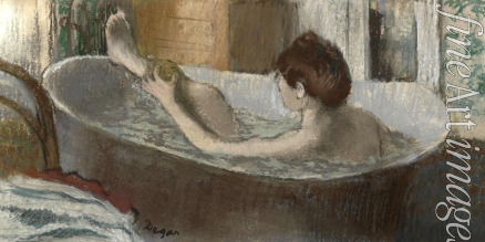 Degas Edgar - Frau im Bad wäscht ihr Bein