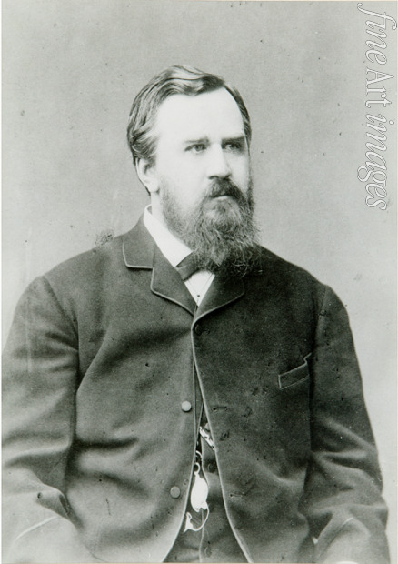 Russischer Fotograf - Porträt des Philologen, Akademiemitglieds Leonid Majkow (1839-1900)
