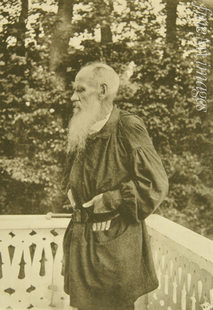 Tolstaja Sofia Andrejewna - Lew Tolstoi auf dem Balkon