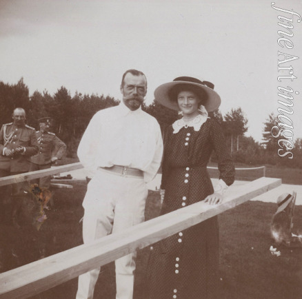Unbekannter Fotograf - Zar Nikolaus II. von Russland mit Tochter Tatjana Nikolajewna