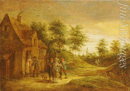 Teniers David the Younger - Before a tavern