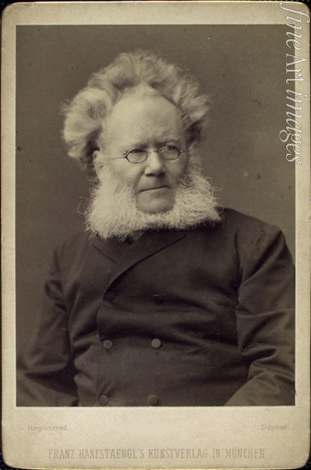 Hanfstaengl Franz - Portrait of Henrik Ibsen (1828-1906)