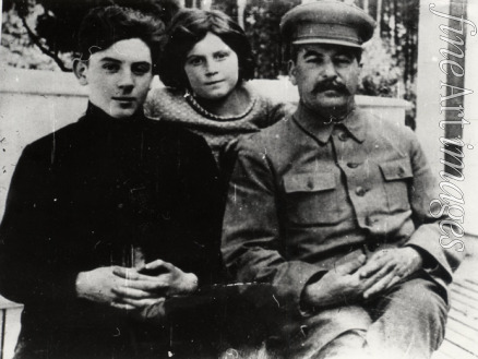 Anonymous - Josef Stalin with daughter Svetlana and son Vasily (1921-1962)