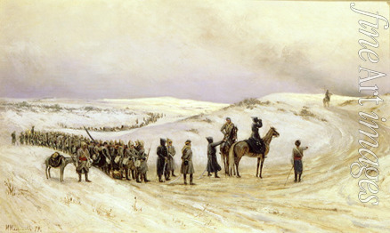 Malyshev Mikhail Georgievich - In Bulgaria. Scene from the Russo-Turkish War (1877-1878)