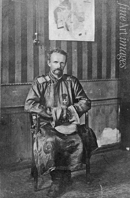 Unbekannter Fotograf - Baron Roman von Ungern-Sternberg (1885-1921) in Mongolien