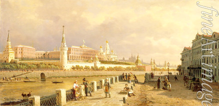 Vereshchagin Pyotr Petrovich - View of the Kremlin from the Sophia Embankment in Moscow