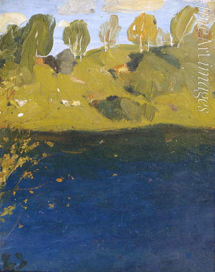 Levitan Isaak Ilyich - At a lake. Autumn