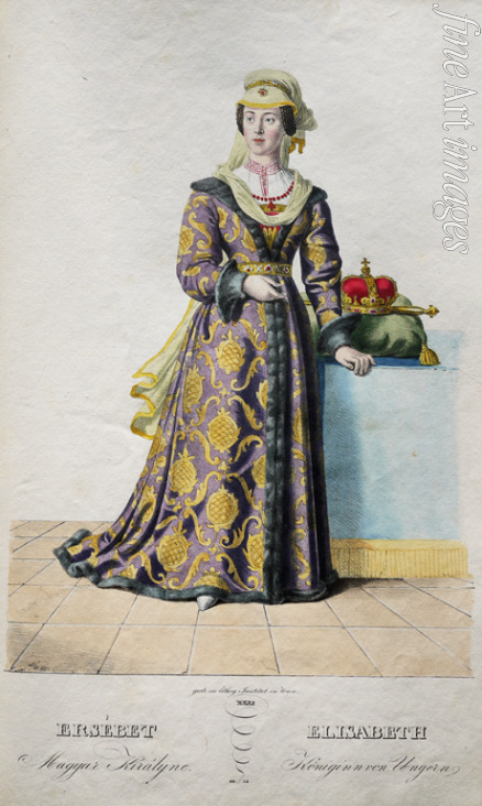 Kriehuber Josef - Elisabeth von Luxemburg (1409-1442), Königin von Ungarn und Böhmen