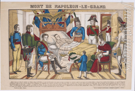 Imagerie d'Épinal Vosges - Napoleon Bonaparte on his deathbed, May 5, 1821
