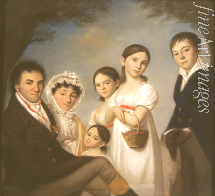 Bardou Karl Wilhelm - Family of the poet Evgeny Boratynsky (1800-1844)