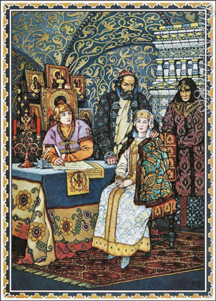 Zvorykin Boris Vasilievich - Boris Godunov and his Family. Illustration to the Drama Boris Godunov by A. Pushkin