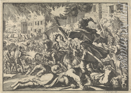Aa Pieter van der - Fighting in the streets of Moscow between Russians and Poles in 1611