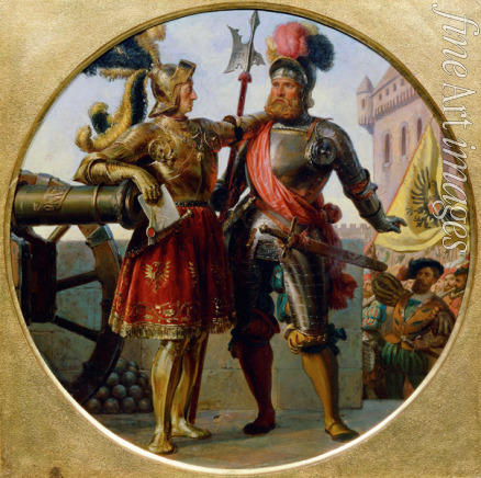 Blaas Karl von - Emperor Maximilian I and Georg von Frunsberg